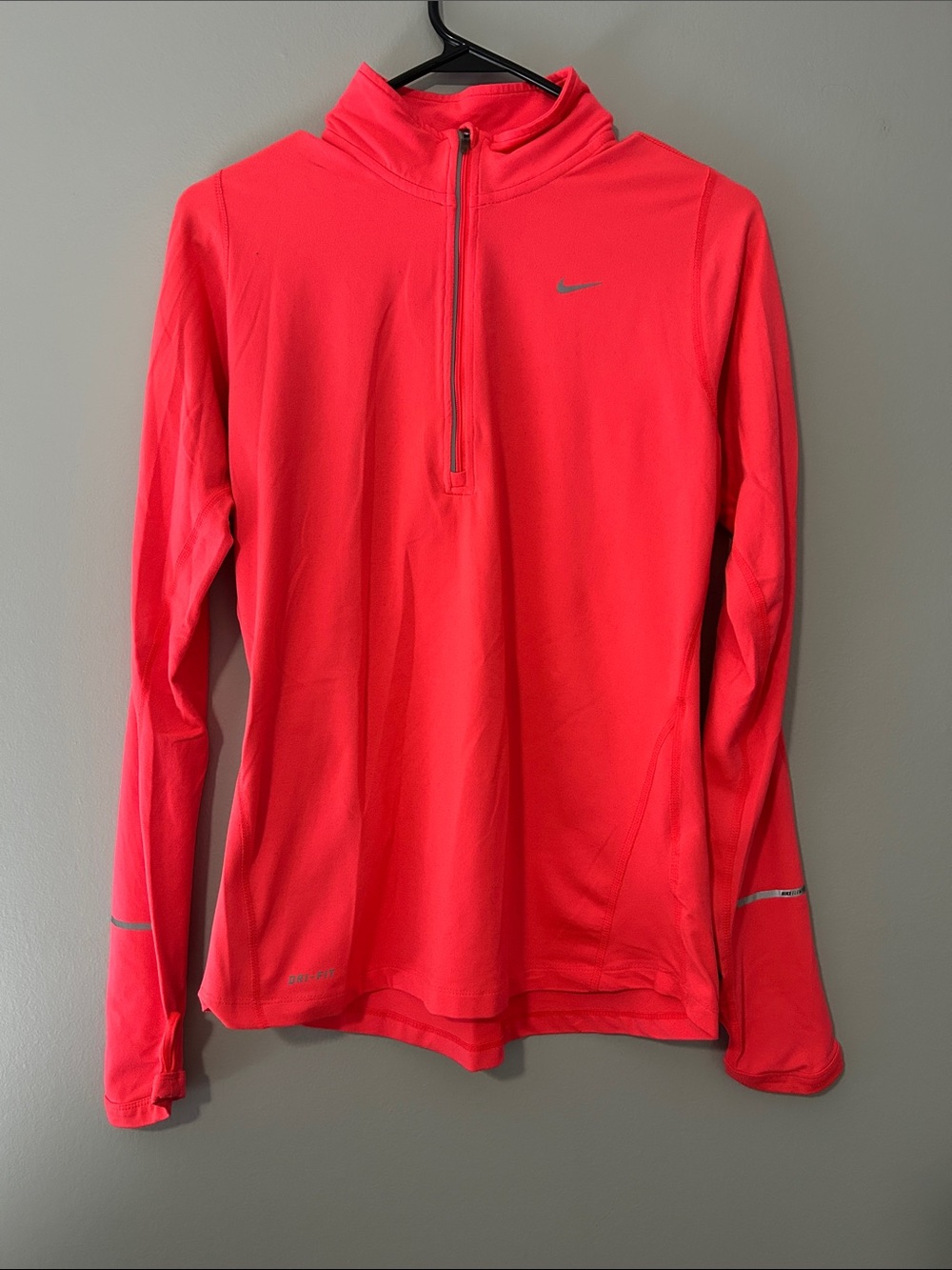 Nike Women's Neon Pink Half-Zip Dri-FIT Pullover